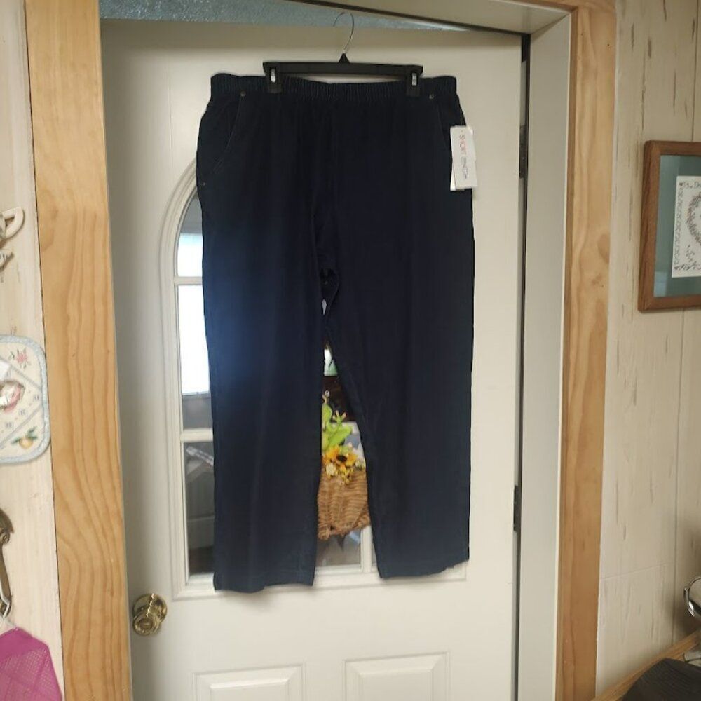 New Hasting & Smith Dark Blue Pull On Jeans Size Woimen's XL Short Length